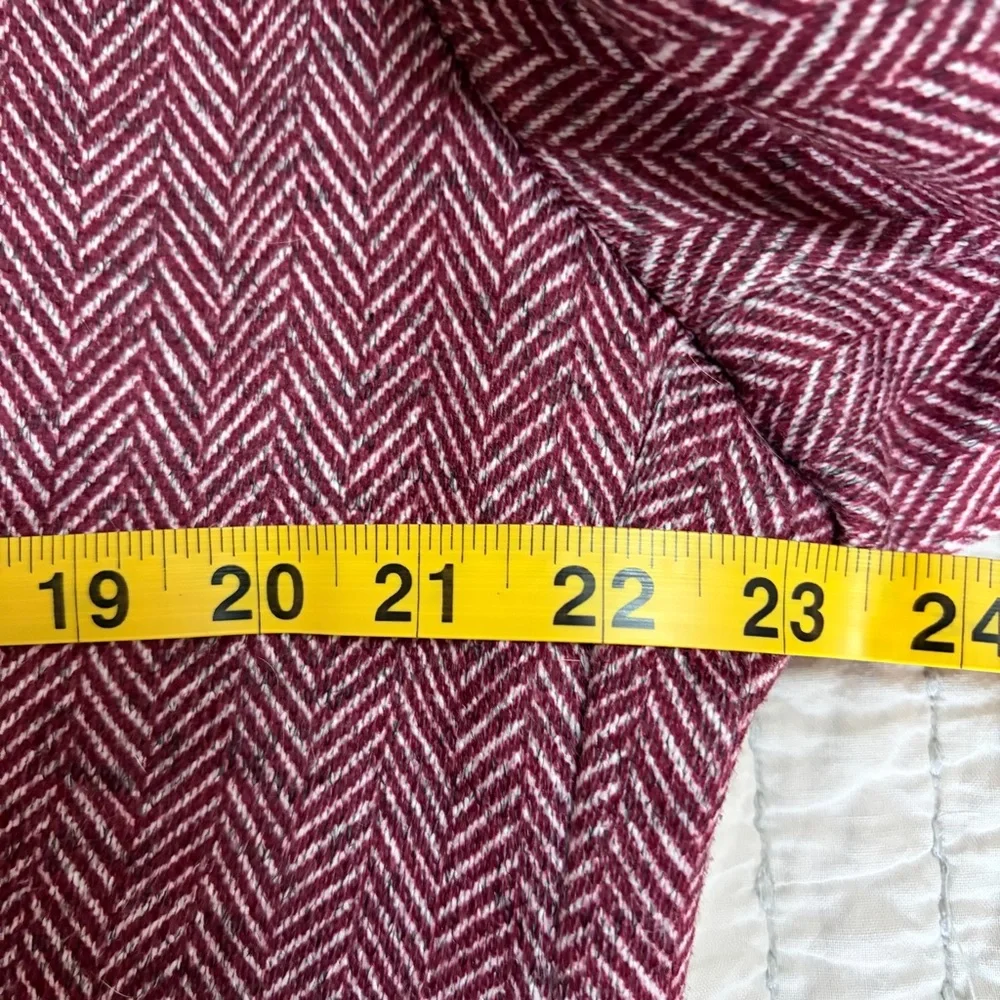Lands' End Burgundy‎ Herringbone Blazer Size XL EUC